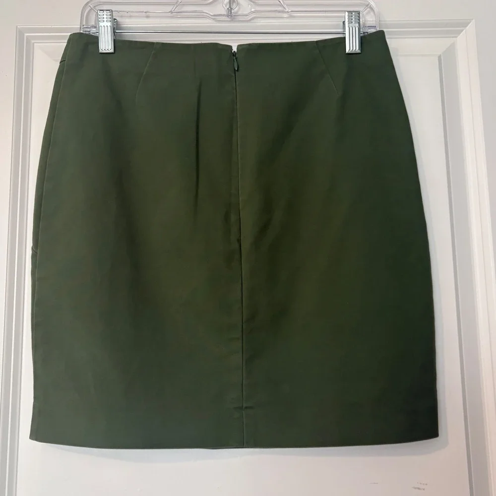 Kate Spade Saturday Green Geometric Seam Mini Skirt Womens Size 6